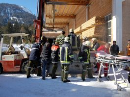 Eingeklemmte Person in Obsteig – Erstversorgung durch den Notarzt Eingeklemmte Person in Obsteig - Erstversorgung durch den Notarzt, Foto: Freiwillige Feuerwehr Mieming