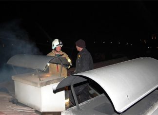 Kaminbrand in Obermieming – Glutreste entfernt Kaminbrand in Obermieming - Glutreste entfernt, Foto: Freiwillige Feuerwehr Mieming