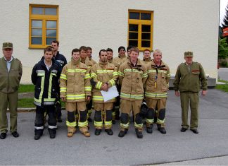 Landeck – Atemschutz-Leistungsabzeichen (ASLA) in Bronze Landeck - Atemschutz-Leistungsabzeichen (ASLA) in Bronze. Foto: FF Mieming