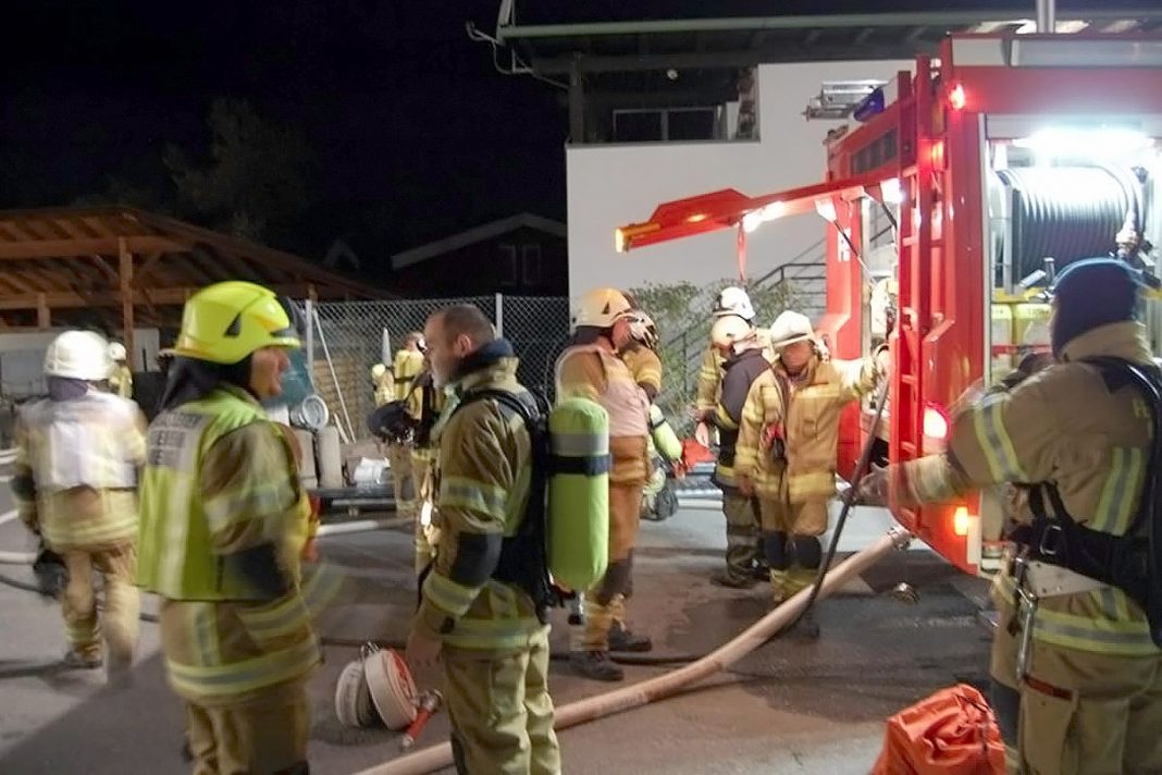 Herbstübung der Feuerwehr Mieming - "Recyclinghof Untermieming", Foto: FF Mieming