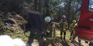 Kleiner Brand im Freien in Untermieming / Weidach Kleiner Brand im Freien Untermieming 08-04-2015