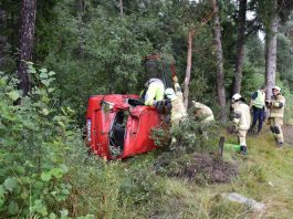 Verkehrsunfall mit eingeklemmter Person 6413 Wildermieming