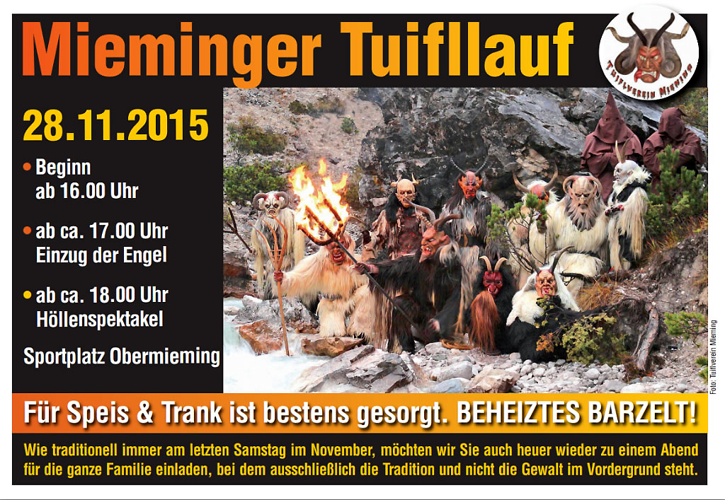 14. Mieminger Tuifllauf 2015 - Größter Herbst-Event in Mieming