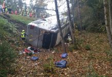 Mieminger Bundesstraße – Schwerer Busunfall B189 Kilometer 11,4