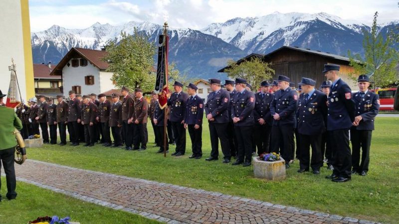 Florianifeier 2016 – Zu Besuch war die Freiwillige Feuerwehr aus Murnau, Foto: Freiwillige Feuerwehr Mieming