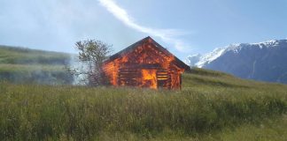 Stadelbrand in Untermieming / Weidach