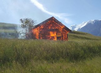 Stadelbrand in Untermieming / Weidach