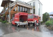 Unwetterlage im Gemeindegebiet von Mieming