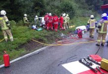 Schwerer Verkehrsunfall B189 Mieminger Straße in Wildermieming