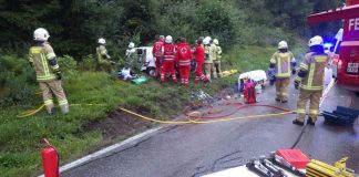 Schwerer Verkehrsunfall B189 Mieminger Straße in Wildermieming