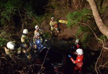 Übungsannahme Fahrzeugabsturz mit mehreren Verletzten
