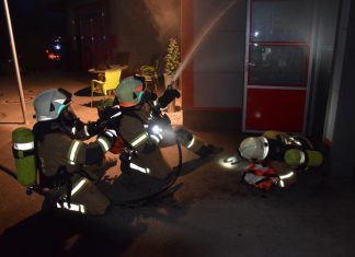 Simulierter Werkstättenbrand in Untermieming – Frühjahrsübung 2017