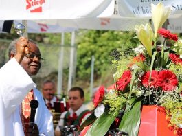 140 Jahre Jahre Feuerwehr Mieming – Festmesse, Pumpenweihe, Florianifeier, Sicherheitsnachmittag Pumpenweihe beim Feuerwehrjubiläum, Foto: Knut Kuckel