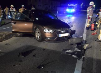 Verkehrsunfall auf der B189 bei Kilometer 9