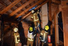 Blitzschlag in einem Sägewerk in Mieming