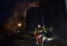 Frühjahrsübung 2018 – Simulierter Dachstuhlbrand nach Flämmarbeiten
