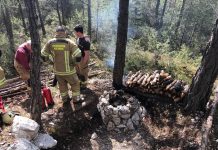 Kleiner Brand in einem Waldstück oberhalb von Barwies.🔥‼️