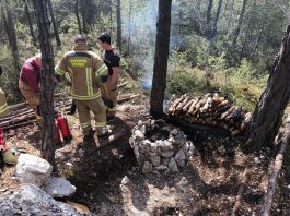 Kleiner Brand in einem Waldstück oberhalb von Barwies.🔥‼️