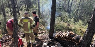 Kleiner Brand in einem Waldstück oberhalb von Barwies.🔥‼️
