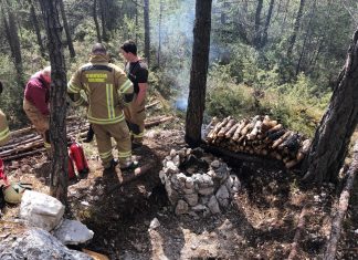 Kleiner Brand in einem Waldstück oberhalb von Barwies.🔥‼️