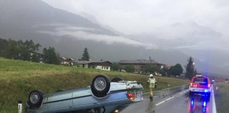 Brandmeldealarm und Verkehrsunfall