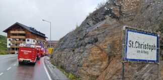Unterstützungseinsatz St. Christoph a. Arlberg
