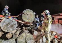 Technische Übung zum Thema Holzunfall