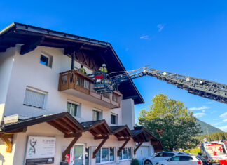 Personenbergung mittels Drehleiter