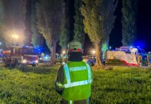 Unterstützung der Feuerwehr Telfs bei schwerem Verkehrsunfall