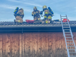 Übung Brand Maschinenhalle